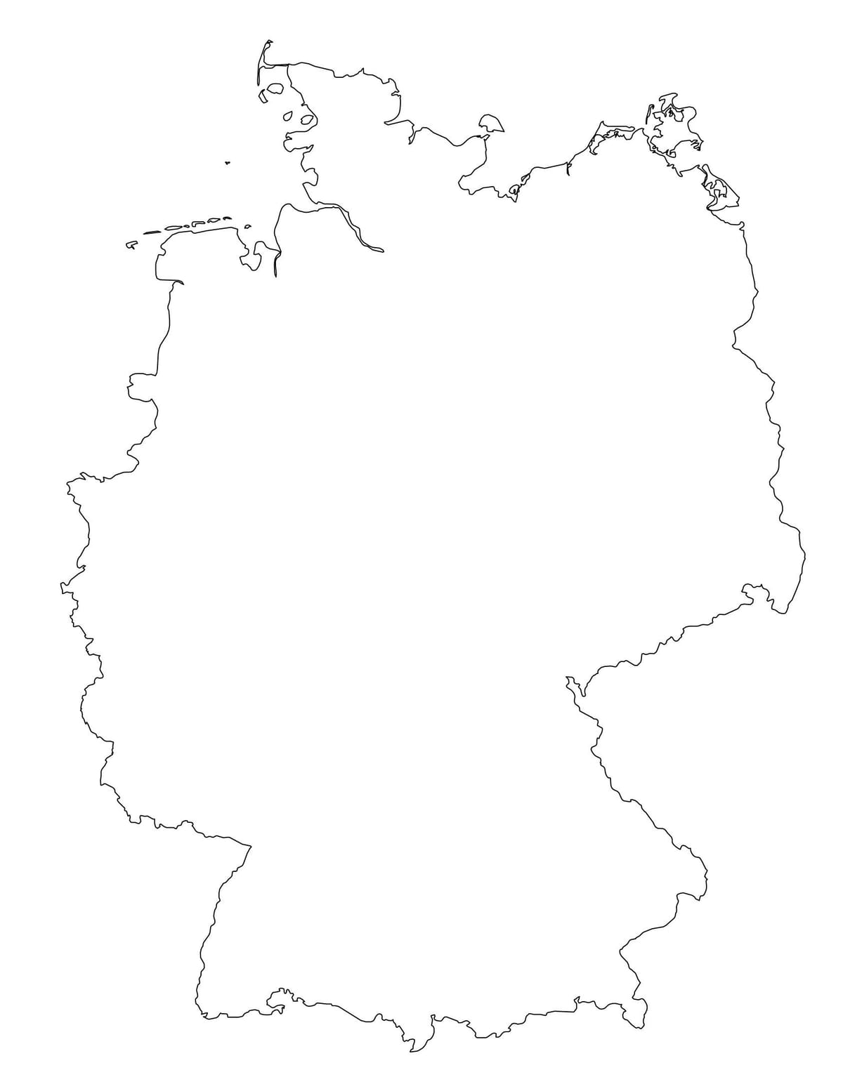 mapa de Alemania esquema