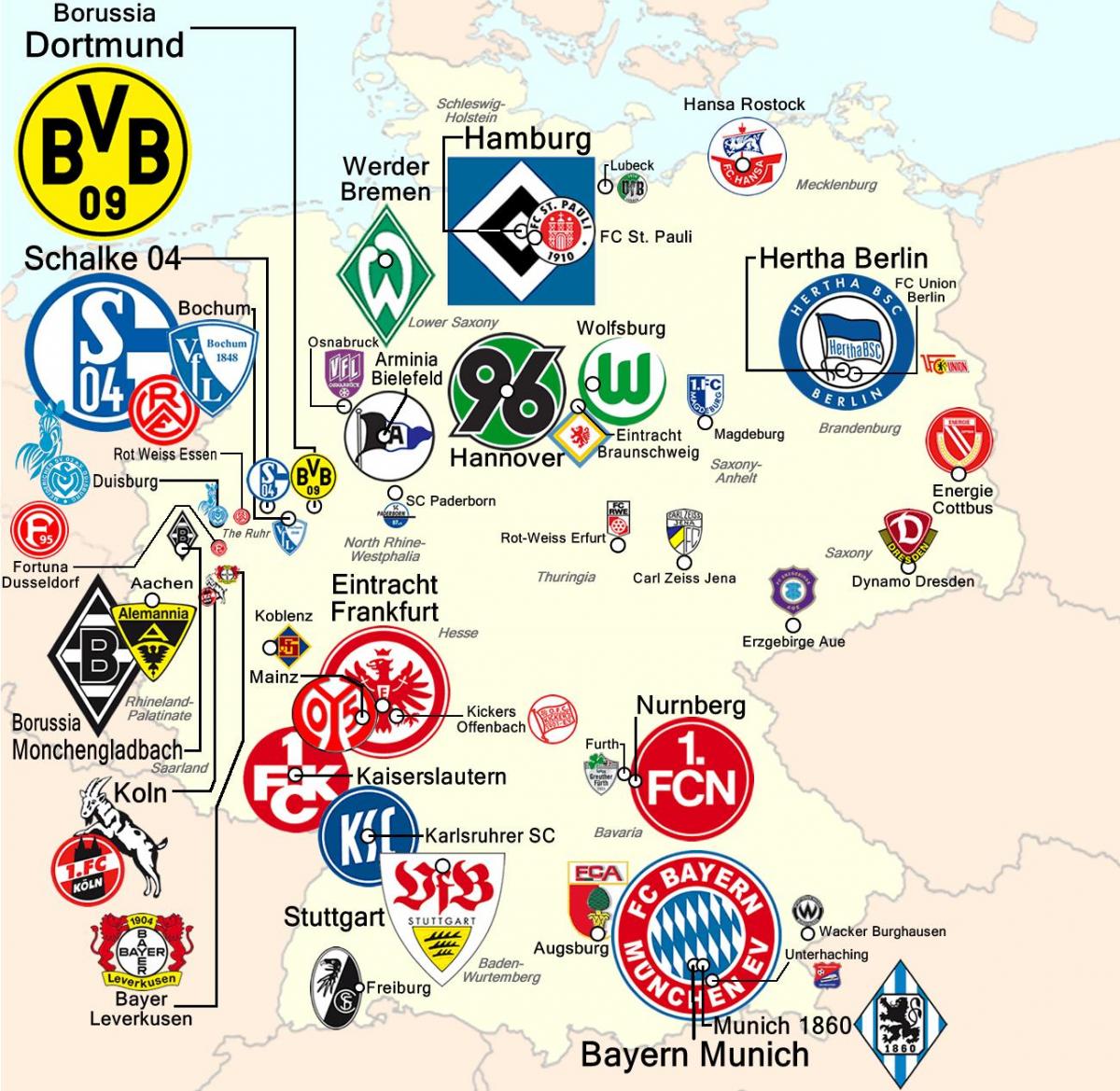 mapa de Alemania estadio