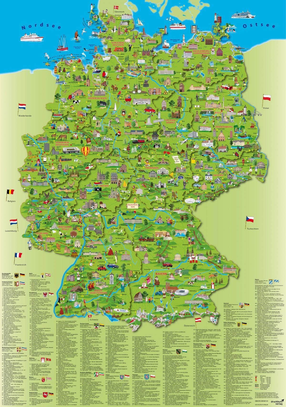 viajar mapa de Alemania