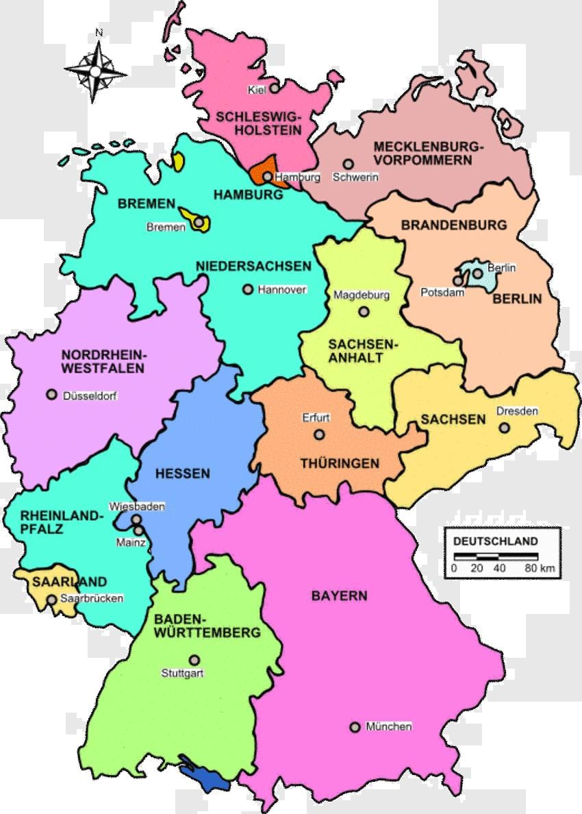 mapa de Alemania país