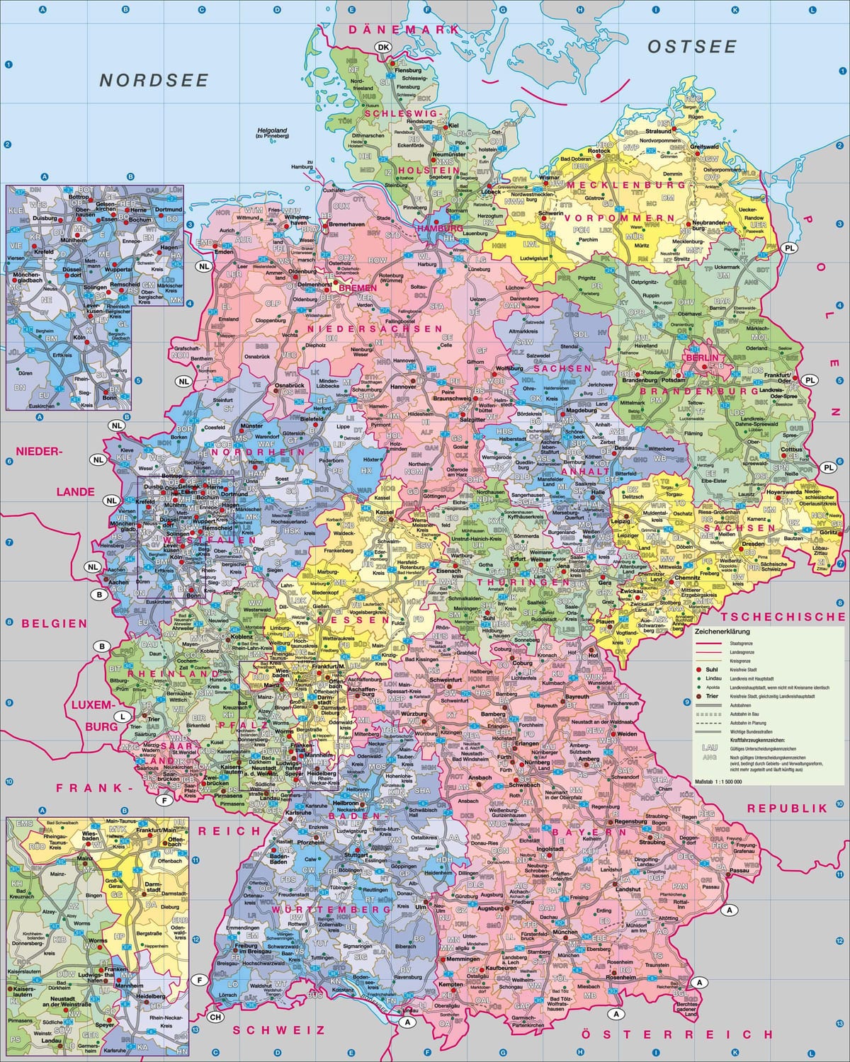 mapa de Alemania, gran