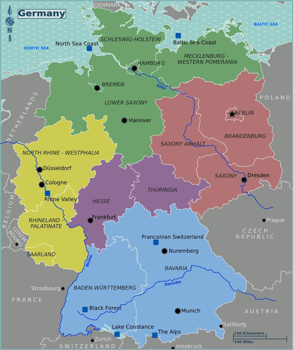 Alemania en un mapa