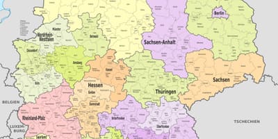 Mapa de Alemania distrito