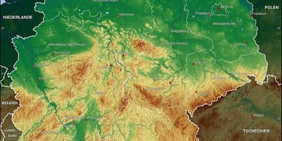 Mapa de Alemania elevación