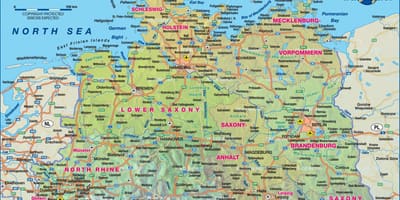 Mapa de Alemania del norte