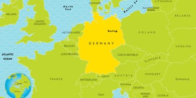 Mapa de Alemania para los niños
