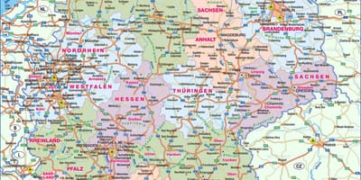 Me muestran un mapa de Alemania